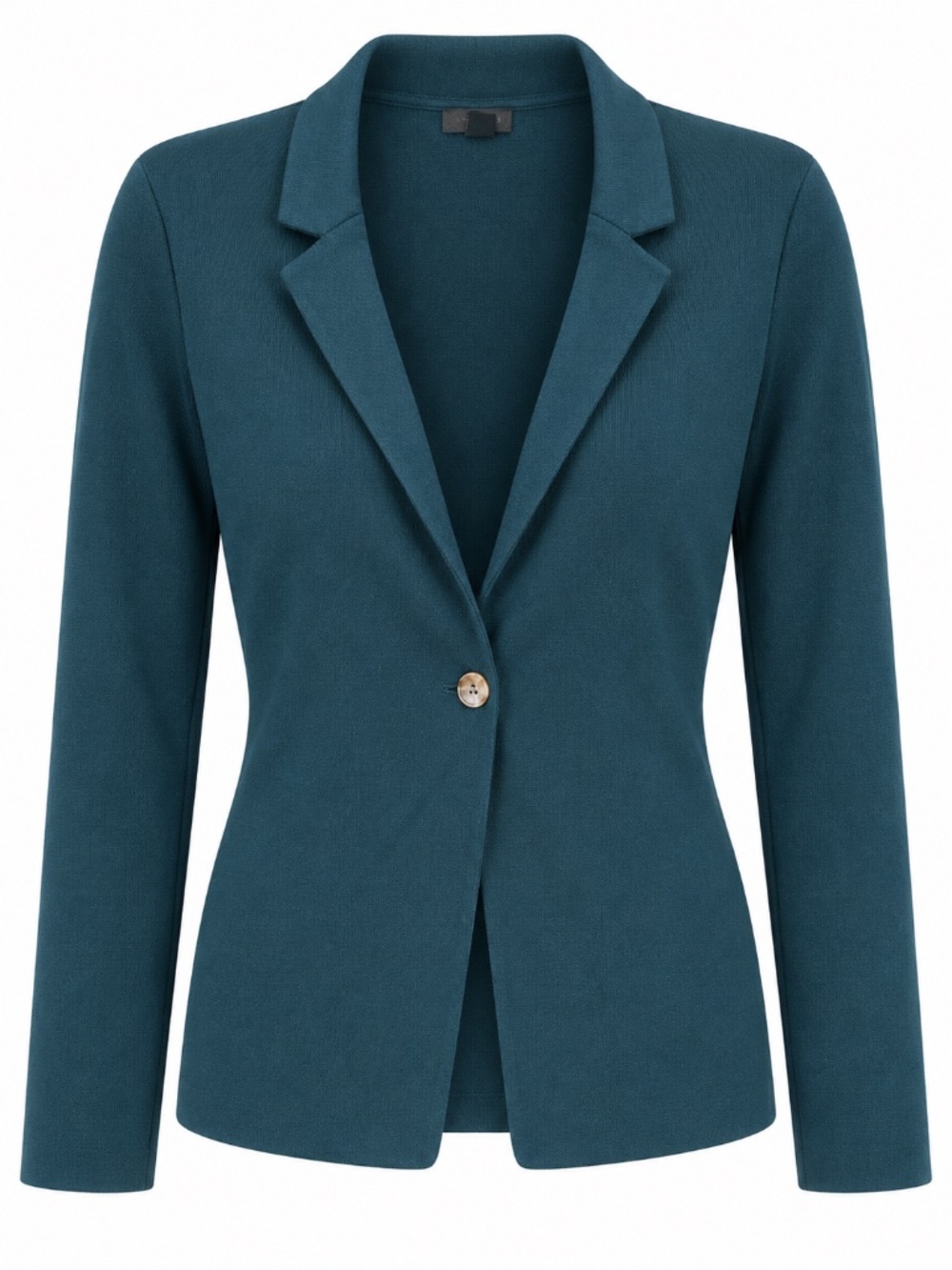 Teal Single-Button Tailored Blazer